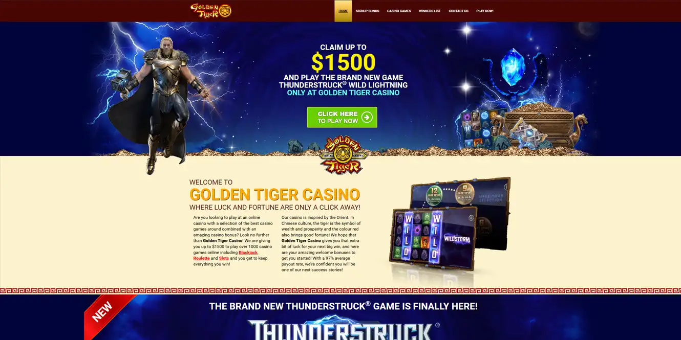 golden tiger casino home